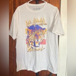White Def Leppard Graphic T-Shirt